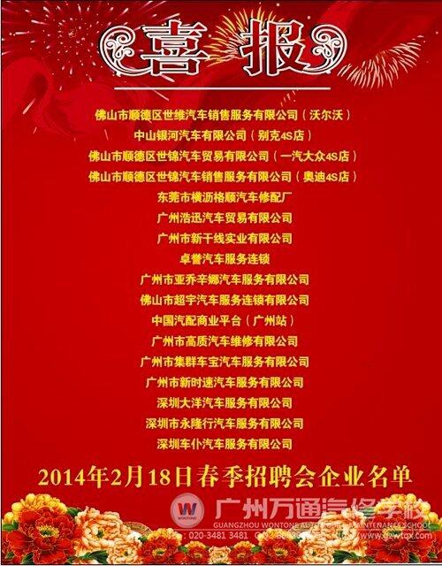 参与招聘会的单位