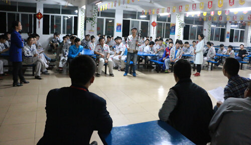 元旦晚会彩排现场