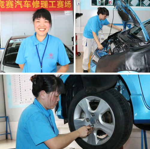 汽修”女神“李秋兰,笑起来多灿烂